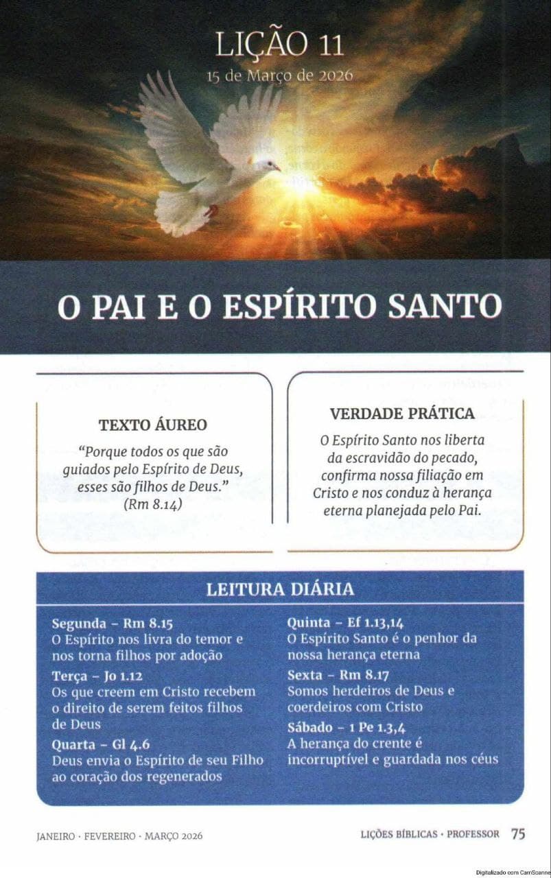 Arte da lição 11 — O Pai e o Espírito Santo