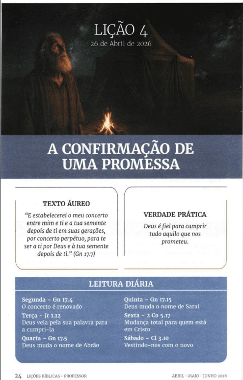 Arte da lição 4 — A Confirmação de Uma Promessa