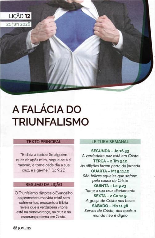 Arte da lição 12 — A Falácia do Triunfalismo
