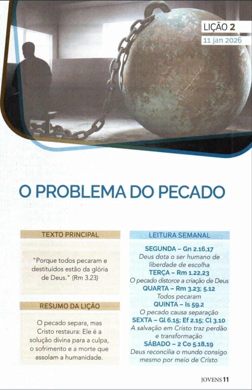 Arte da lição 2 — O Problema do Pecado