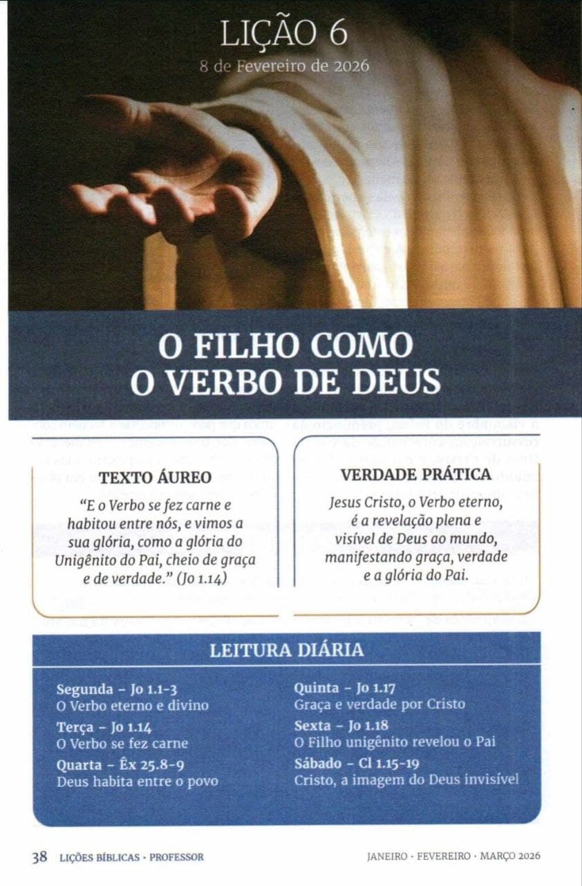 Arte da lição 6 — O Filho como o Verbo de Deus