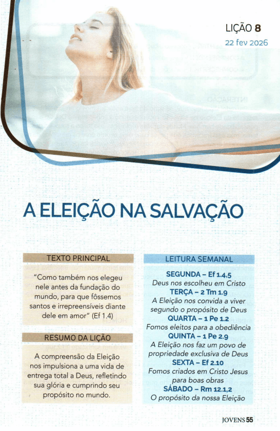 Arte da lição 8 — A Eleição na Salvação