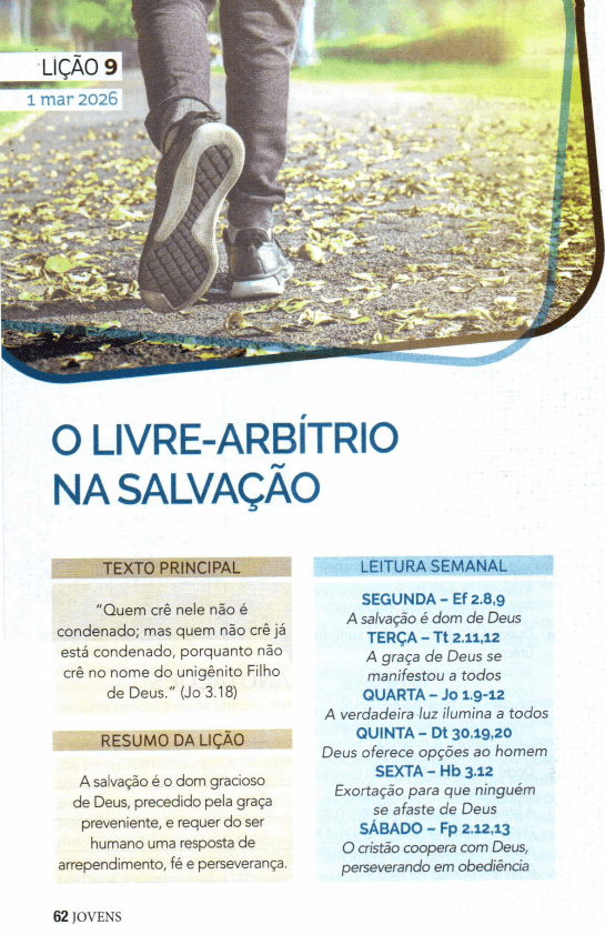 Arte da lição 9 — O Livre-arbítrio na Salvação