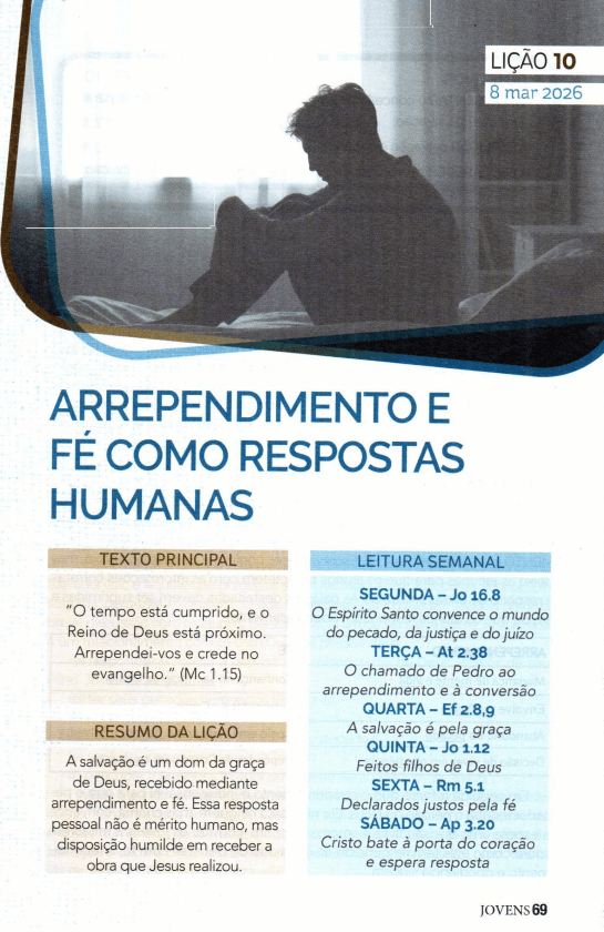 Arte da lição 10 — Arrependimento e Fé como Respostas Humanas