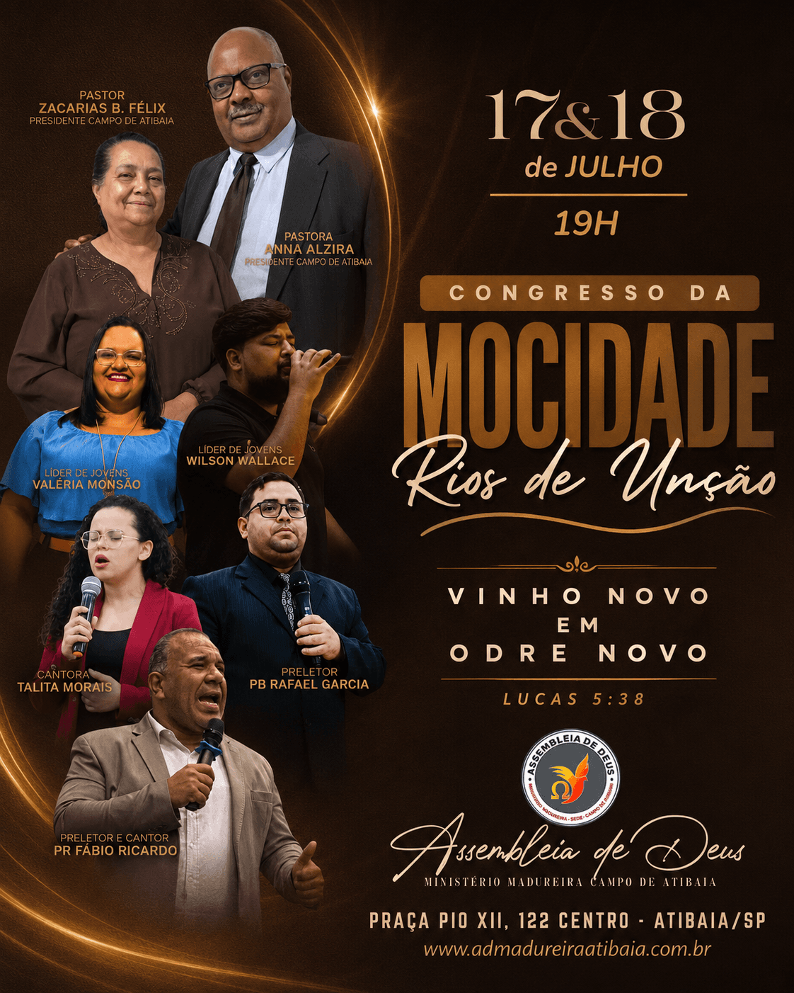 Arte oficial do Congresso da Mocidade Rios de Unção 2026