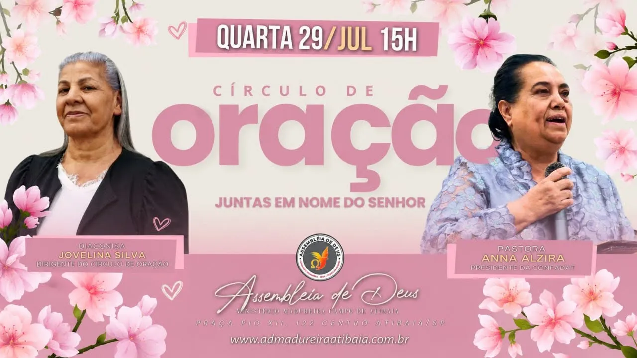 🔴 AO VIVO | Círculo de Oração | 29/07/2026 | AD Madureira Atibaia