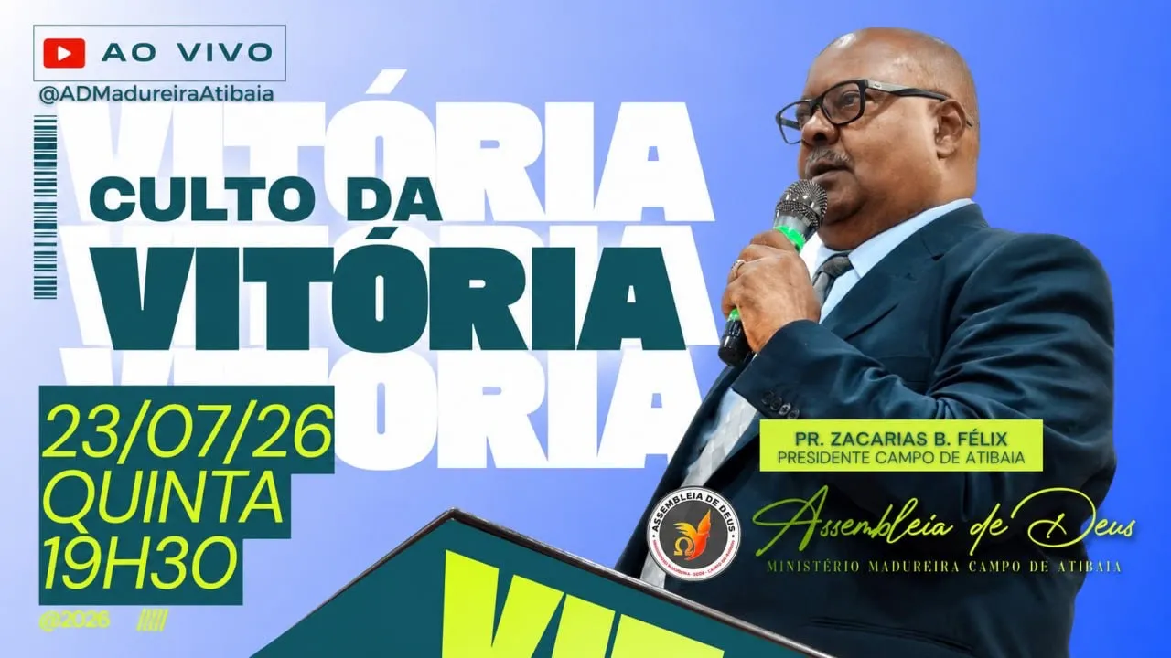 Culto da Vitória ao Vivo em Atibaia | 23/07 às 19h30