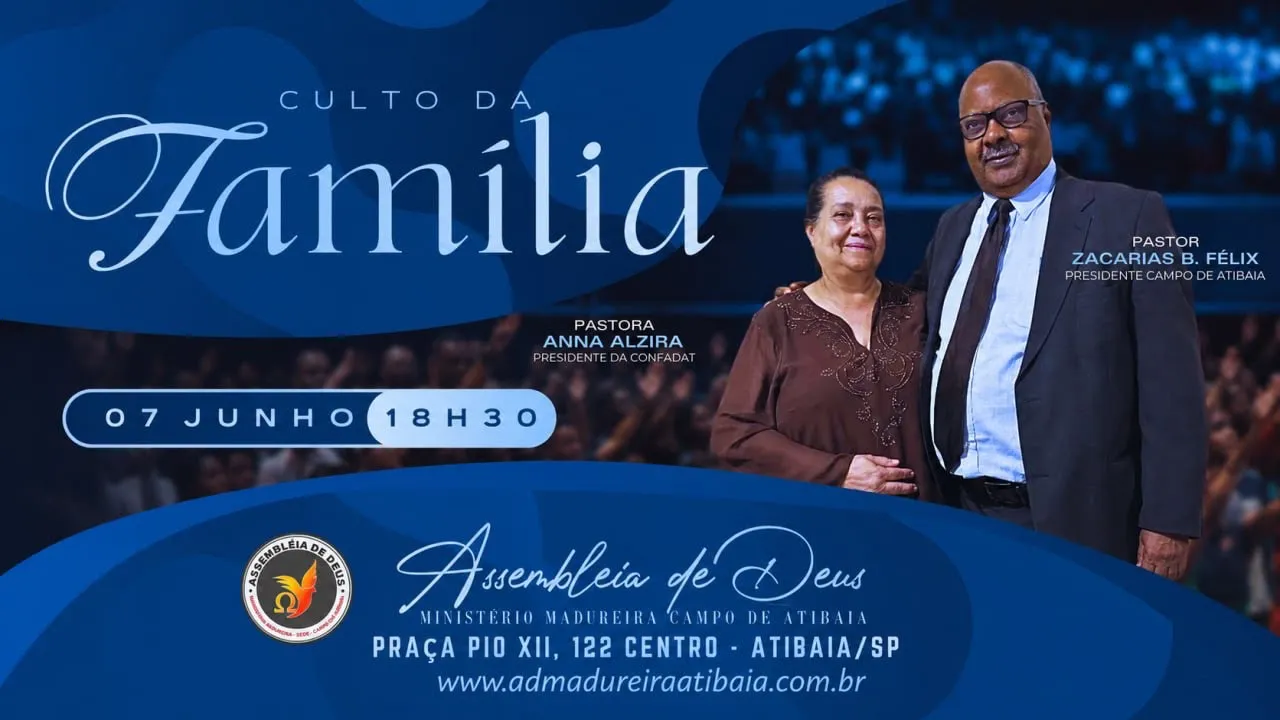 Culto da Família Ao Vivo | Domingo de Adoração, Palavra e Comunhão | AD Madureira Atibaia