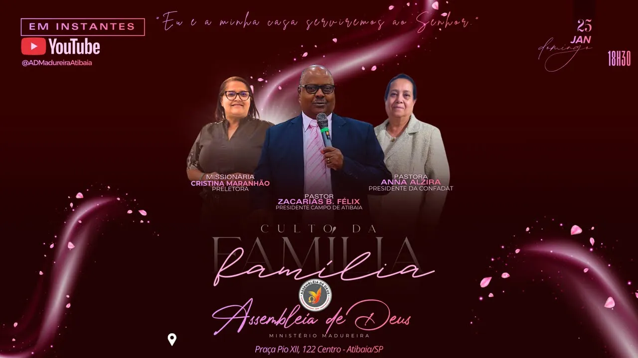 Culto da Família Especial | Missionária Cristina Maranhão | AD Madureira Atibaia