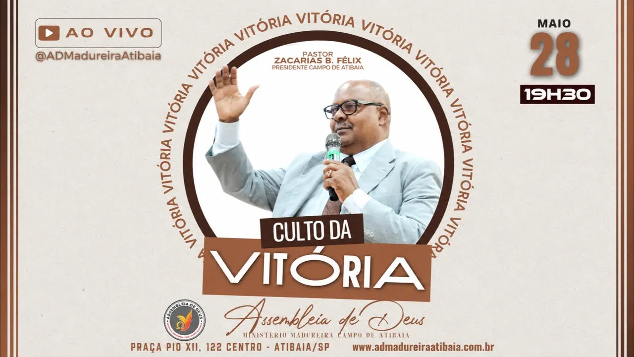 Culto da Vitória AO VIVO | Quinta-feira | AD Madureira Atibaia