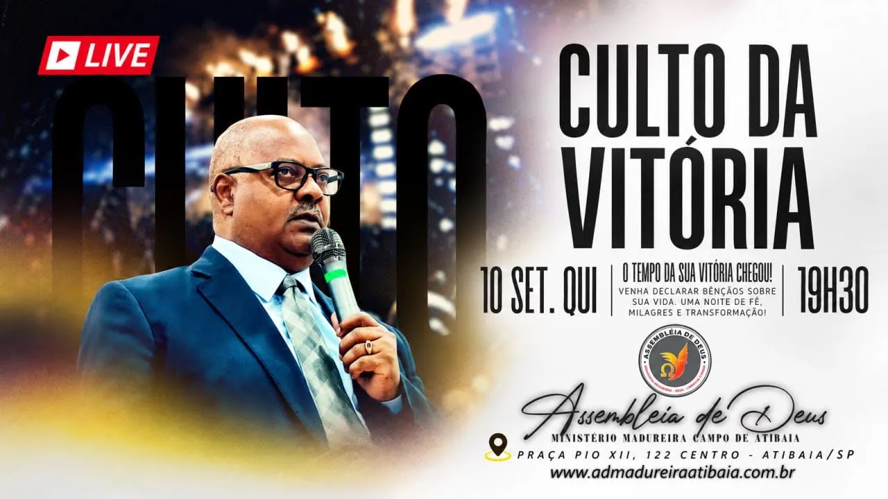 CULTO DA VITÓRIA AO VIVO | 10/09/2026 | AD Madureira Atibaia