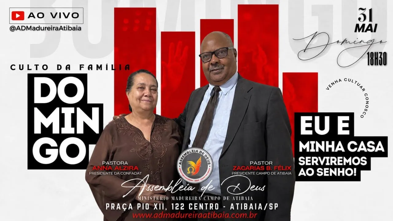 Culto da Família AO VIVO | Domingo às 18h30 | AD Madureira Atibaia