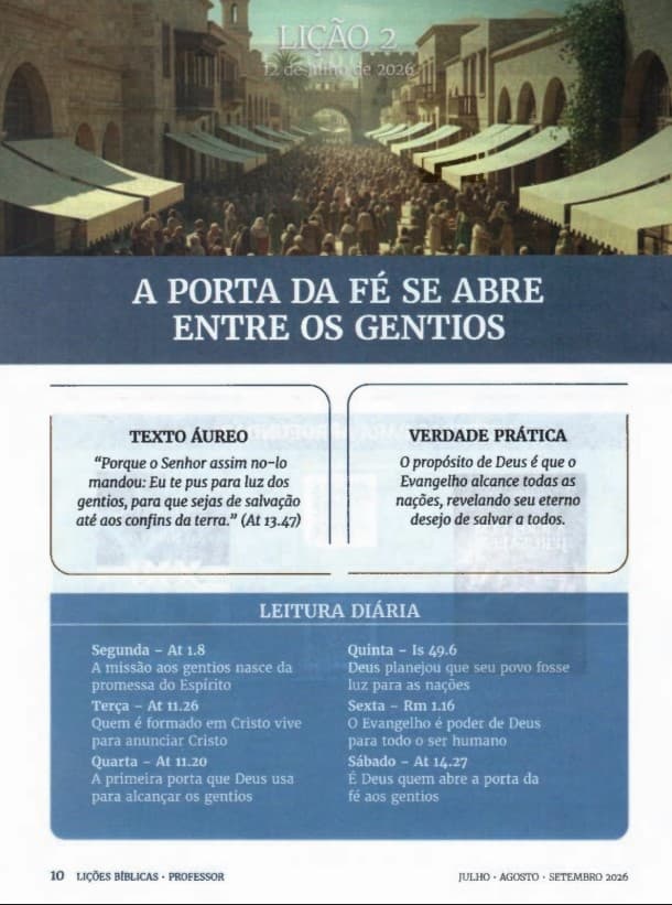 Arte da lição 2 — A Porta da Fé se Abre entre os Gentios