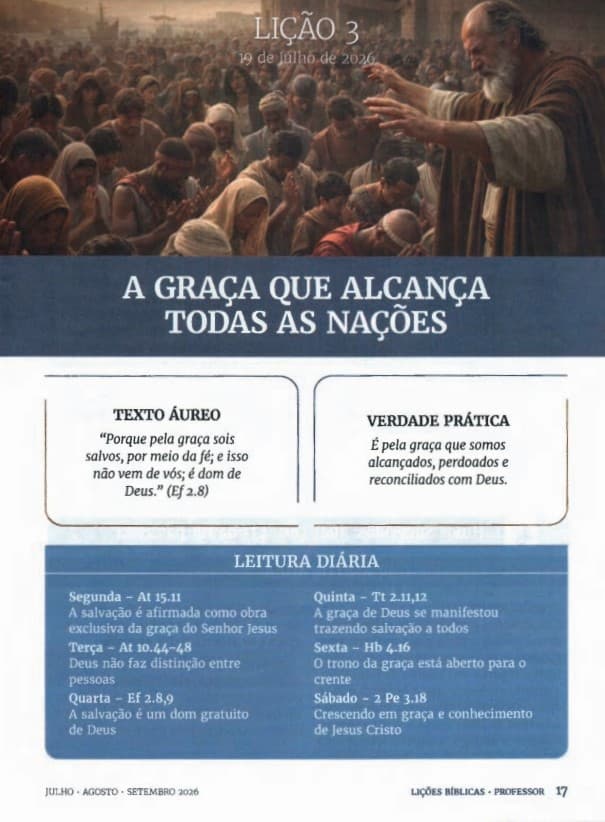 Arte da lição 3 — A Graça que Alcança todas as Nações