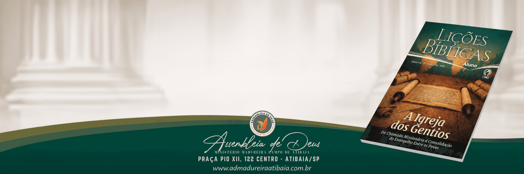 Arte da Escola Bíblica Dominical da AD Madureira Atibaia