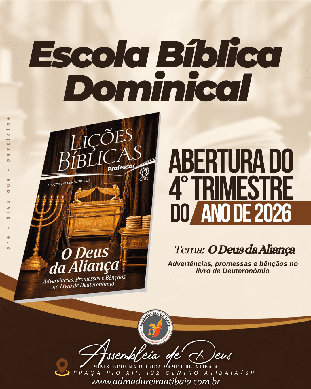 4º Trimestre EBD 2026 — O Deus da Aliança